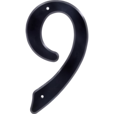 Hillman 4-In. Nail-On Black Plastic House Number 9