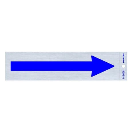 Hillman Gray & Blue Arrow Sign, 2 x 8 in.