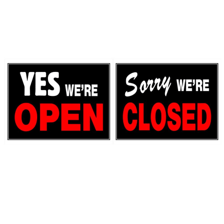 Hillman 15 in. x 19 in. Yes We're Open / Sorry We're Closed Sign