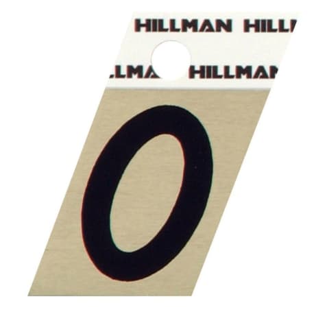 Hillman 1-1/2-In. Adhesive Black & Gold Aluminum House Number 0