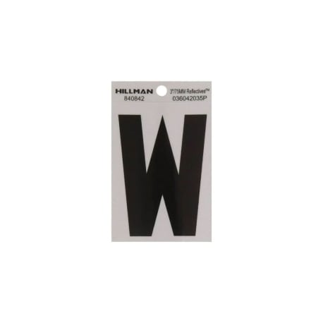 Hillman 3 In. Black & Silver Mylar - Wide Style - Reflective - W