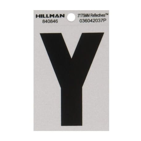 Hillman 3 In. Black & Silver Mylar - Wide Style - Reflective - Y