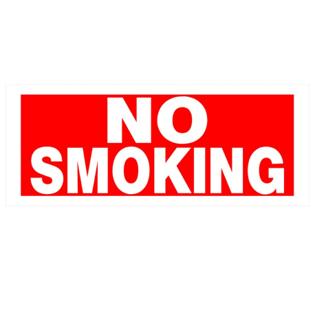 Hillman Red & White No Smoking Sign, 6 in. x 15 in.