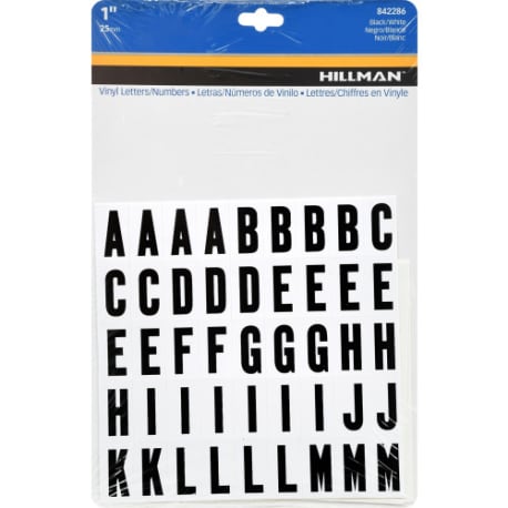 Hillman 1-In. Adhesive Black & White House Number Kit