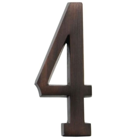 Hillman Distinctions 4-In. Adhesive Bronze House Number 4