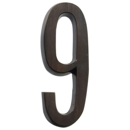 Hillman Distinctions 4-In. Adhesive Bronze House Number 9