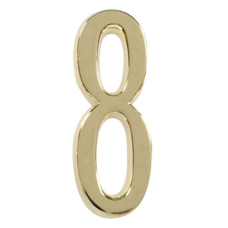 Hillman Distinctions 4-In. Adhesive Brass House Number 8