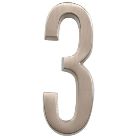 Hillman Distinctions 4-In. Adhesive Nickel House Number 3