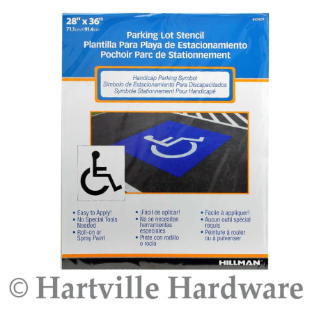 Hillman Handicapped Parking Symbol Stencil, 28 in. x 36 in.