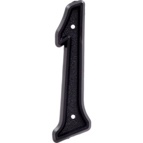 Hillman 5.5 in. Matte Black Plastic House Number 1