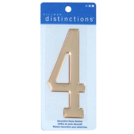 Hillman 4-In. Gold Decorative Self-Adhesive Domed House Number 4