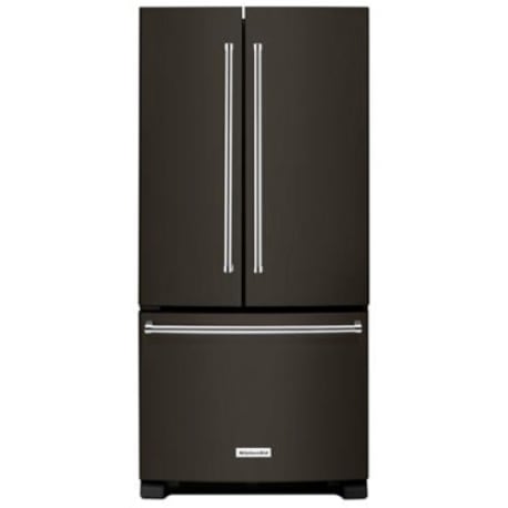 KitchenAid 22 cu. Ft. 33-Inch Width Standard Depth French Door Refrigerator with Interior Dispense and PrintShield™ Finish