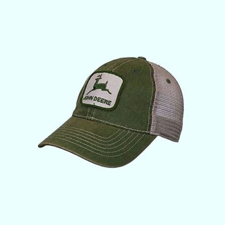 John Deere LP73336 Men's Green Stonewashed Mesh Cap