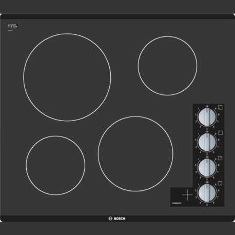 Bosch 500 Series, Electric Cooktop, 24'', Black, Without Frame