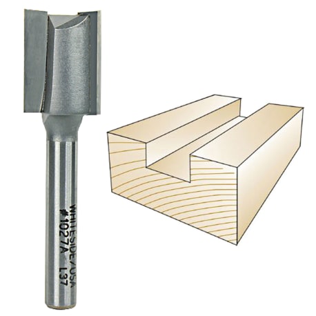 Whiteside Straight Plywood Bit, 1/4 in. SH x 19/32 in. CD x 3/4 in. CL