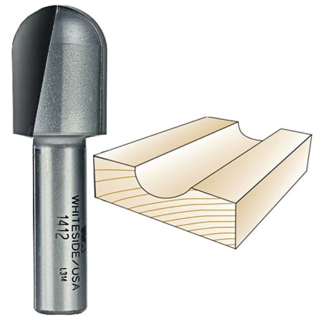 Whiteside Core Box Bit 1/2 in. SH x 7/16 in. R x 7/8 in. CD