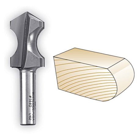 Whiteside Plunge Cut Hand Grip Bit 1/2 in. SH x 7/8 in. BO x 1/4 in. BD