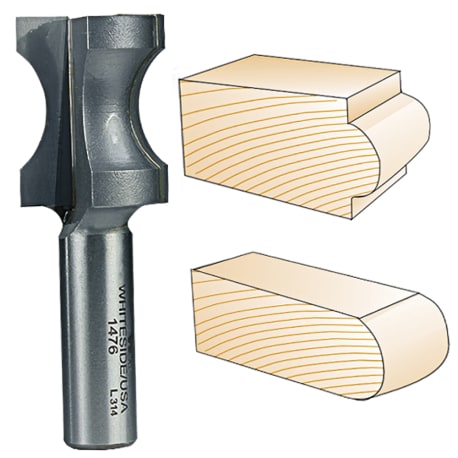 Whiteside Oval Edge Bit 1/2 in. SH x 3/4 in. BO x 3/16 in. BD