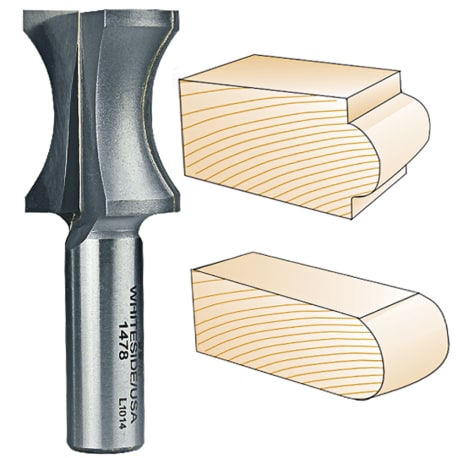 Whiteside Oval Edge Bit 1/2 in. SH x 1 in. BO x 3/16 in. BD