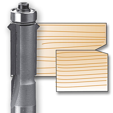 Whiteside Flush Trim V-Groove Bit, 1/2 in. SH x 1/2 in. CD x 1 in. CL