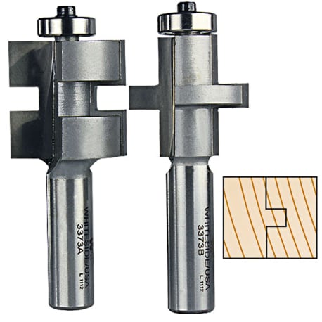 Whiteside Straight Tongue & Groove Bit Set, 1/2 in. SH x 1-1/4 in. LD x 1-1/4 in. CL