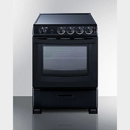 Summit 24" Wide smooth-top slide-in look Electric Range