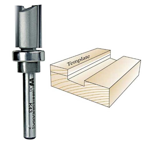 Whiteside Keller Template Bit 1/4 in. SH x 5/8 in. CD x 3/4 in. CL