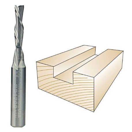 Whiteside Spiral Downcut Bit, 1/4 in. SH x 5/32 in. CD x 5/8 in. CL