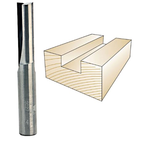 Whiteside Solid Carbide Straight Bit, 1/2 in. SH x 1/2 in. CD x 1-1/2 in. CL