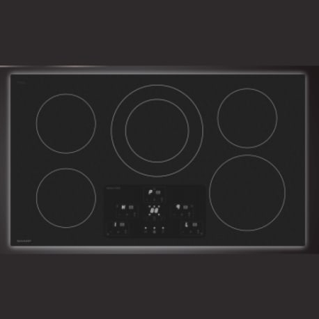 Sharp Appliances 36 in. Width Cooktop, European Black Mirror Finish Made with Premium SCHOTT Glass