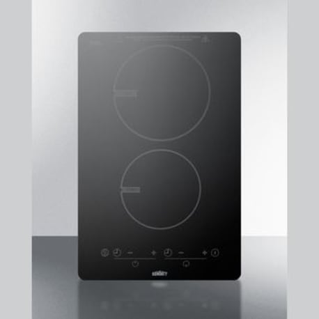 Summit 13" Wide 120V 2-Burner Induction Cooktop