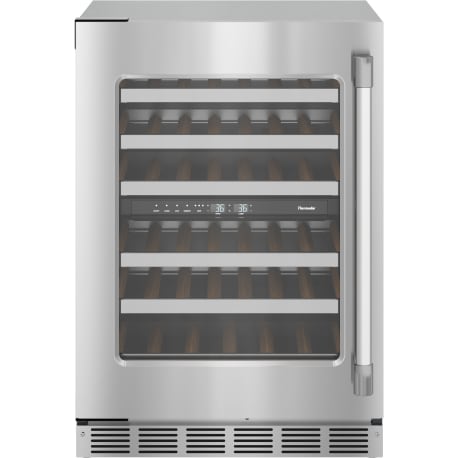 Thermador Freedom®, Under Counter Wine Cooler with Glass Door, 24'' Professional, Stainless Steel, Left Hinge