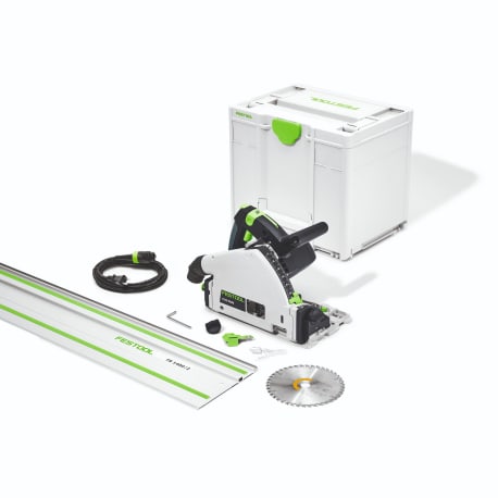 Festool 577014 TS 55 FEQ-F-Plus-FS Plunge-Cut Track Saw Set w/55" Guide Rail