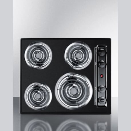 Summit 24" Wide 4-Burner Coil Cooktop