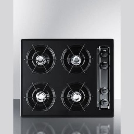 Summit 24" Wide 4-Burner Gas Cooktop