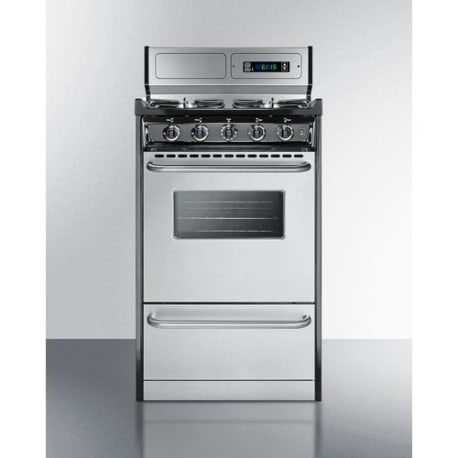 Summit 20" Wide Gas Range, Sealed Burners