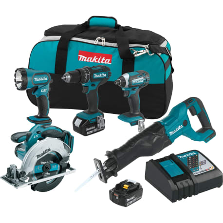 Makita 18V LXT® Cordless 5-Tool Combo Kit