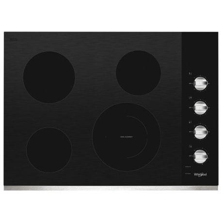 Whirlpool 30-inch Electric Ceramic Glass Cooktop with Dual Radiant Element