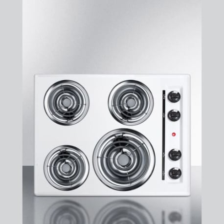 Summit 24" Wide 4-Burner Coil Cooktop