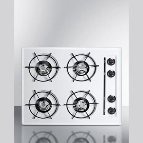 Summit 24" Wide 4-Burner Gas Cooktop