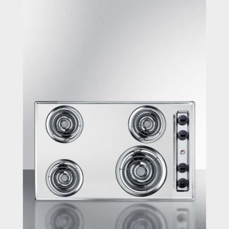 Summit 30" Wide 230V 4-Burner Coil Cooktop