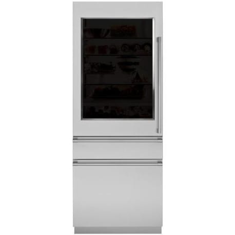 Monogram 30" Integrated Glass-Door Refrigerator for Single or Dual Installation