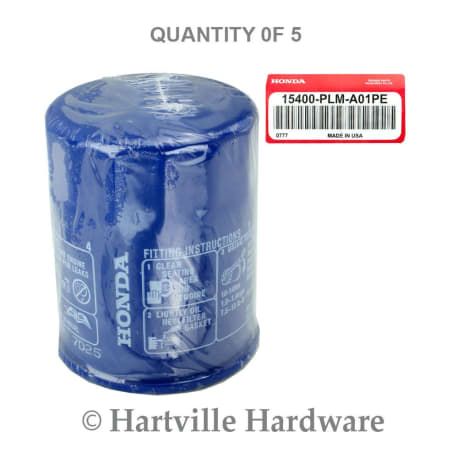 Honda 15400-PLM-A01PE Engine Oil Filters, 5-Pack | Hartville Hardware