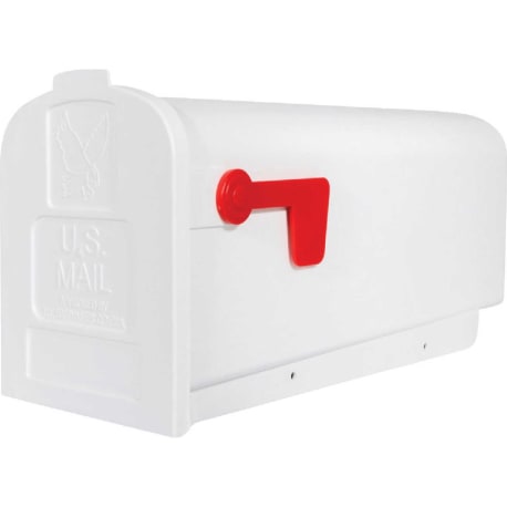 Parsons White Medium Plastic Post Mount Mailbox | Hartville Hardware