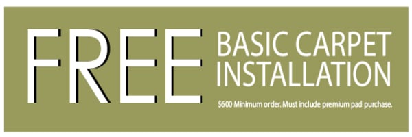 FREE Basic Carpet Installation