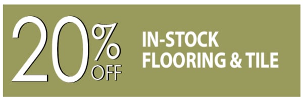 20% off in-stock flooring and tile