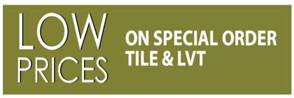 15% off all special order laminate, vinyl, hardwood, tile, & LVT