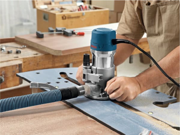 Bosch Router being used on wood