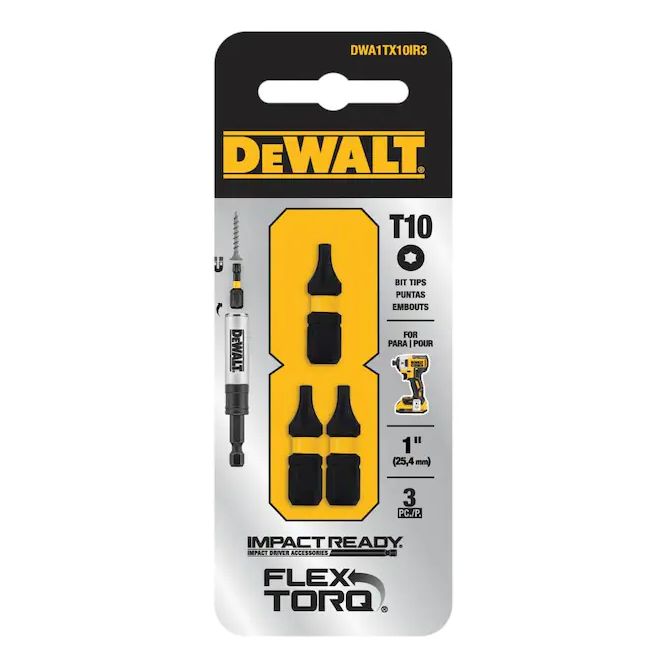 DEWALT FlexTorq 1 in. Impact Ready T10 Bit, 3-Pack