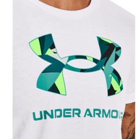 Under Armour Women's Large White & Neptune Sportstyle Short Sleeve